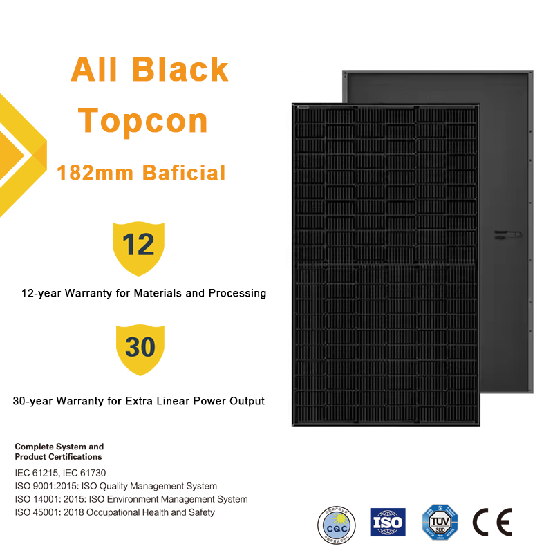 Topcon All Black Solar Panel